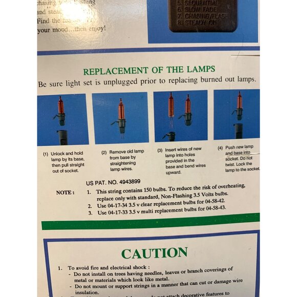 Vtg Trim A Home 150 Magic Lights Show Super Bright 8 Electronic Functions - Picture 9 of 16